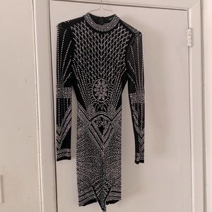 Small rhinestone back dress